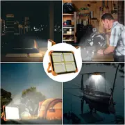   ve açık   seyahatleri için   aydınlatma sağlayan, manyetik askılı, çift usb ve güneş enerjili, ayarlanabilir parlaklık özellikli, abs malzemeden yapılmış, cilalı metal kaplamalı, şarj edilebilir lityum pil (18650 serisi) ile düşük voltajda çalışan taşınabilir led çalışma lambası. ayrıntılar 5