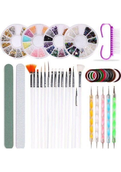 Tırnak Süsleme Desen Verme Seti Full Set