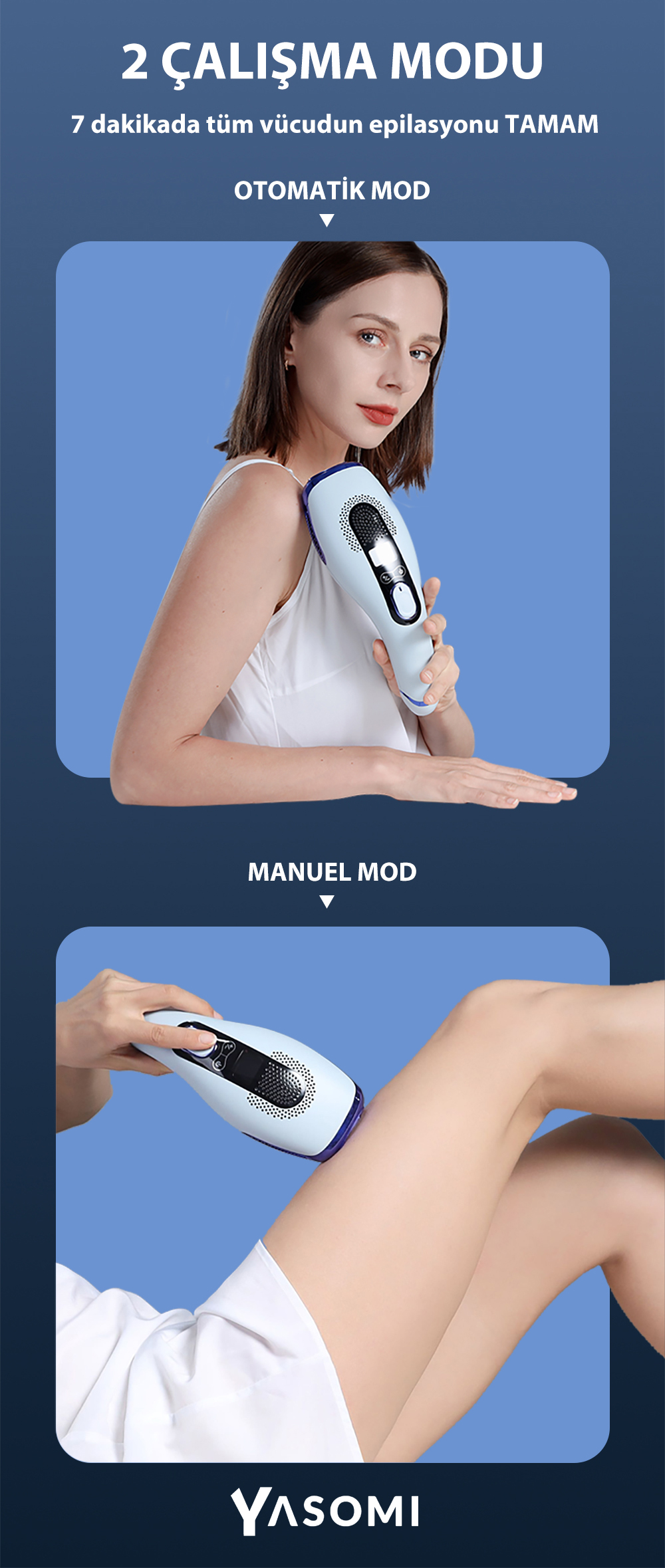 Yasomi Buz Başlıklı Epilasyon Cihazı
