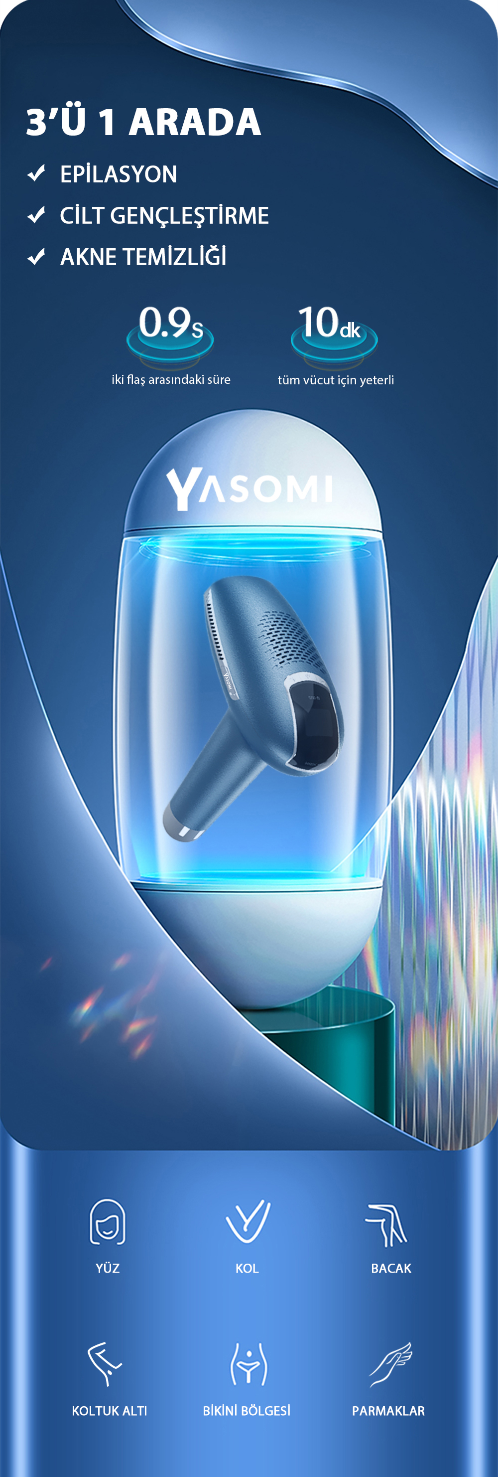 Sınırısz Atım Epilasyon Cihazı