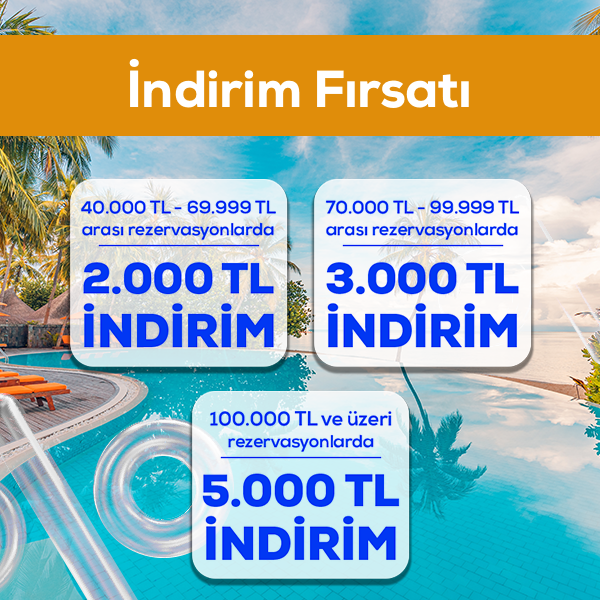 Otel Rezervasyonlarında 5.000 TL'ye Varan İndirim Fırsatı