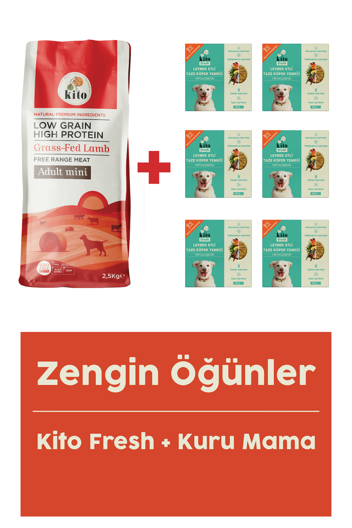 Yetişkin Mini Irk Köpek Maması 2.5 Kg + Levrek Etli Fresh X 6