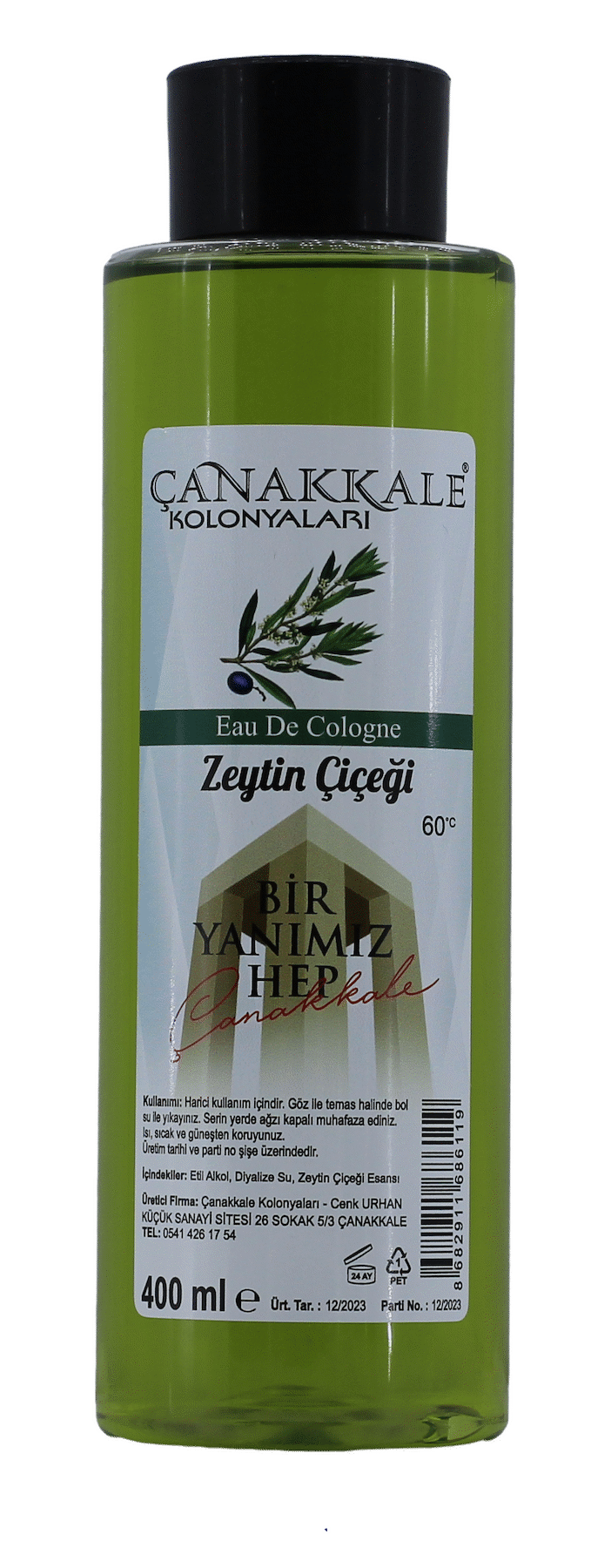 Zeytin Çiçeği Kolonyası - 400 ML - (PET Şişe)