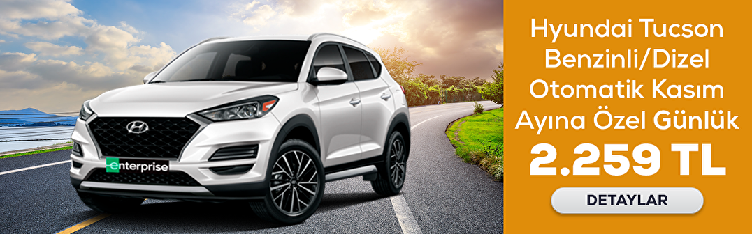 Hyundai Tucson Benzinli/Otomatik Kasım Ayına özel günlük 2.259 TL