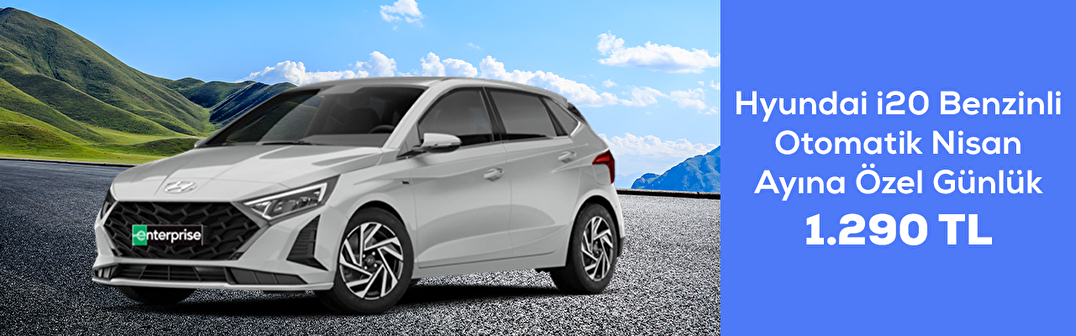 Hyundai i20 Benzinli Otomatik Nisan Ayına Özel Günlük 1.290 TL