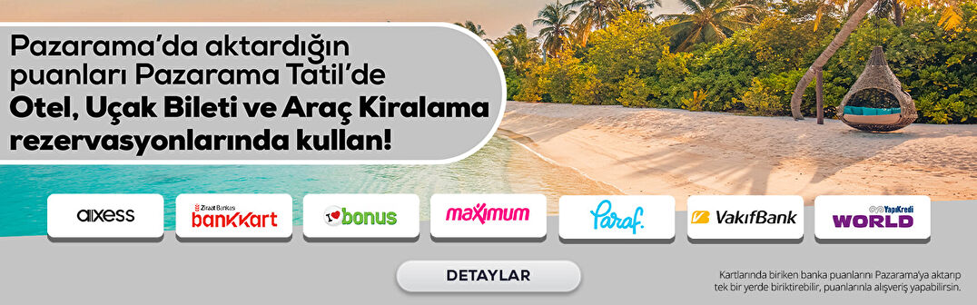 Pazarama'da aktardığın puanları Pazarama Tatil'de otel, uçak bileti ve araç kiralama rezervasyonlarında kullan