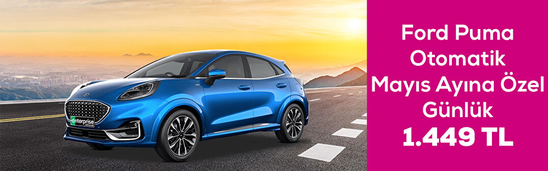 Ford Puma Otomatik Mayıs Ayına Özel Günlük 1.449 TL