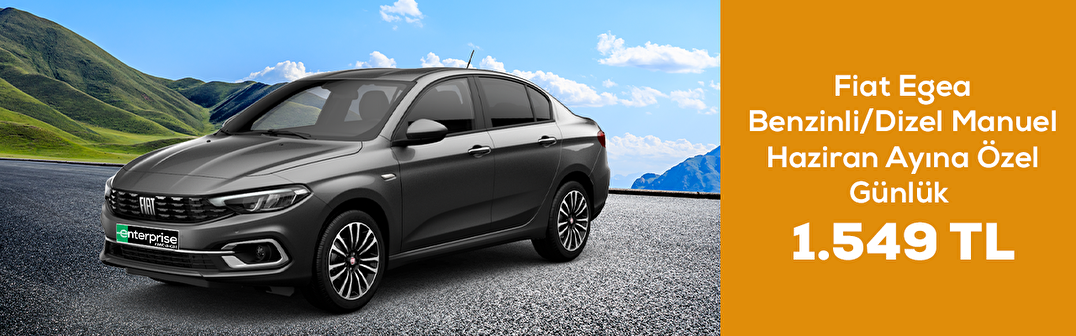 Fiat Egea Benzinli / Dizel Manuel Haziran Ayına Özel Günlük 1.549 TL