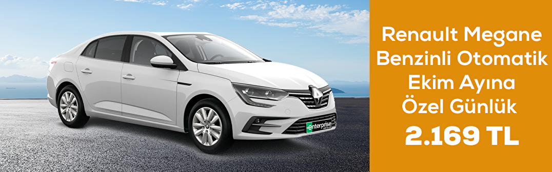 Renault Megane Benzinli Otomatik Ekim Ayına Özel Günlük 2.169 TL