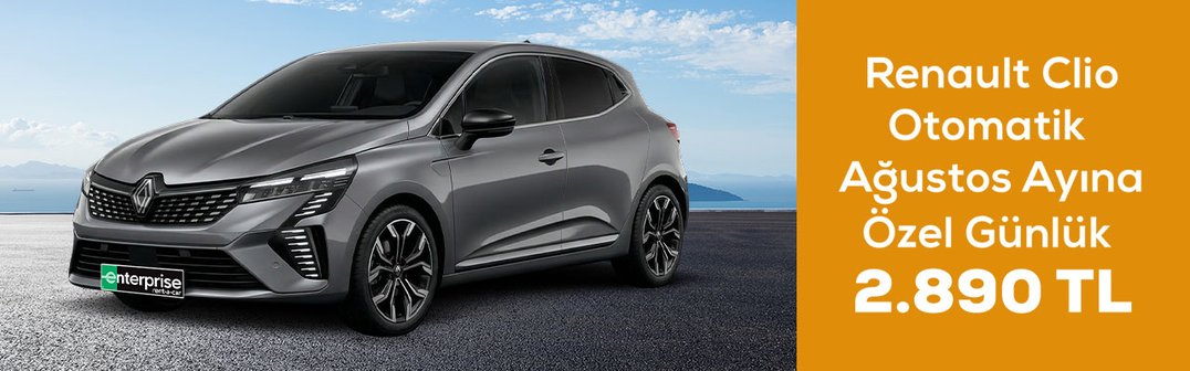Renault Clio Otomatik Ağustos Ayına Özel Günlük 2.890 TL