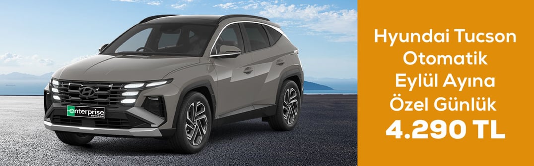 Hyundai Tucson Otomatik Eylül Ayına Özel Günlük 4.290 TL