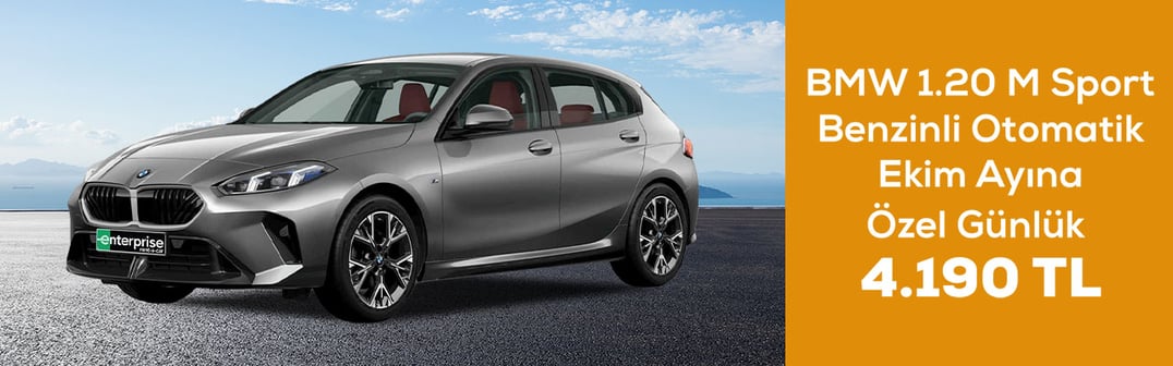 BMW 1.20 M Sport Benzinli Otomatik Ekim Ayına Özel Günlük 4.190 TL