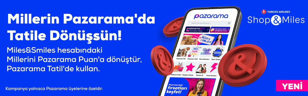 Millerin Pazarama'da Tatile Dönüşsün!