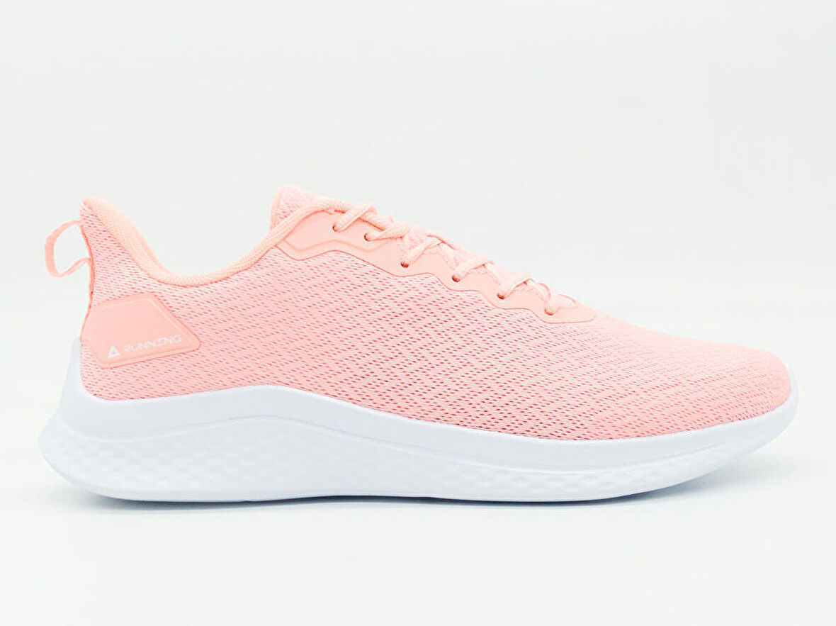 Peak Running EW02428H Kadın Pembe Beyaz Kaymaz Taban Ortopedik Nefes Alabilen Garantili Rahat Hafif Günlük Sneaker Yürüyüş Koşu Spor Ayakkabısı