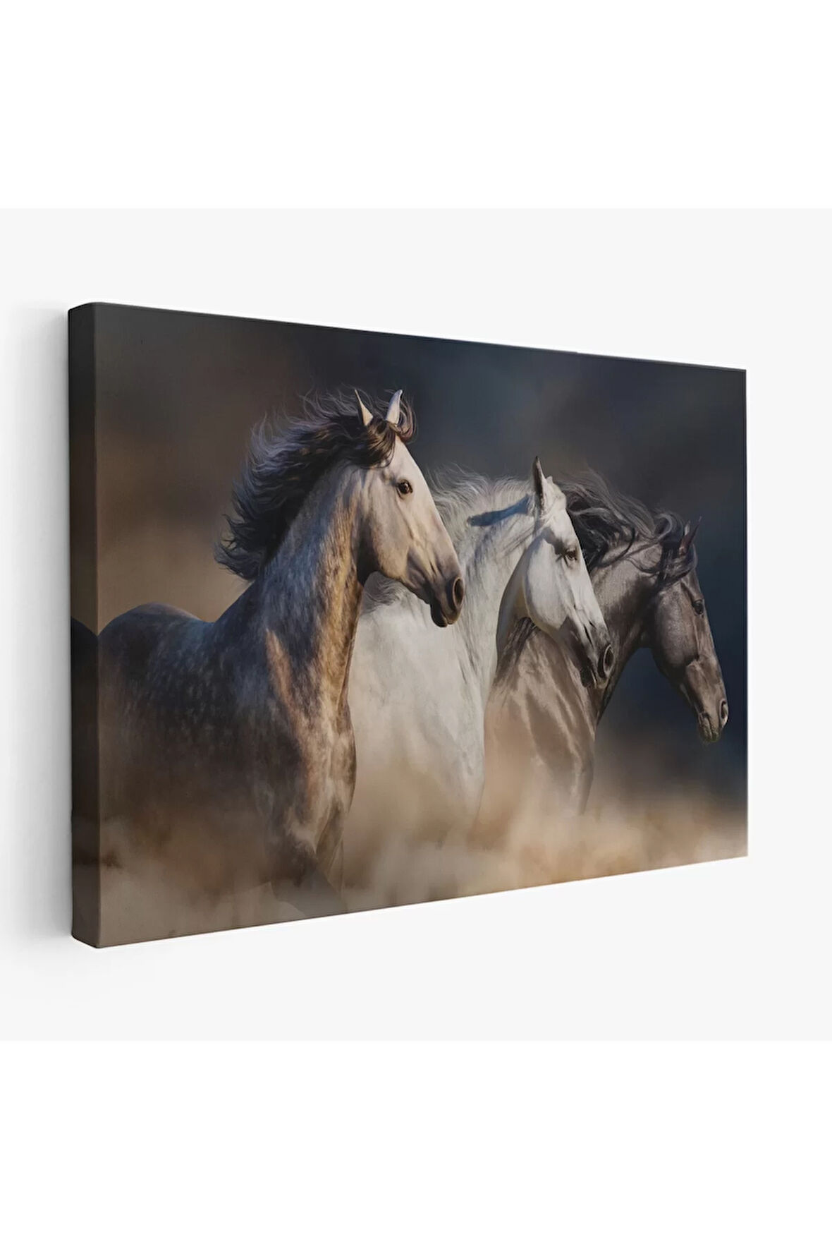 Koşan Atlar Dekoratif Kanvas Tablo -1129