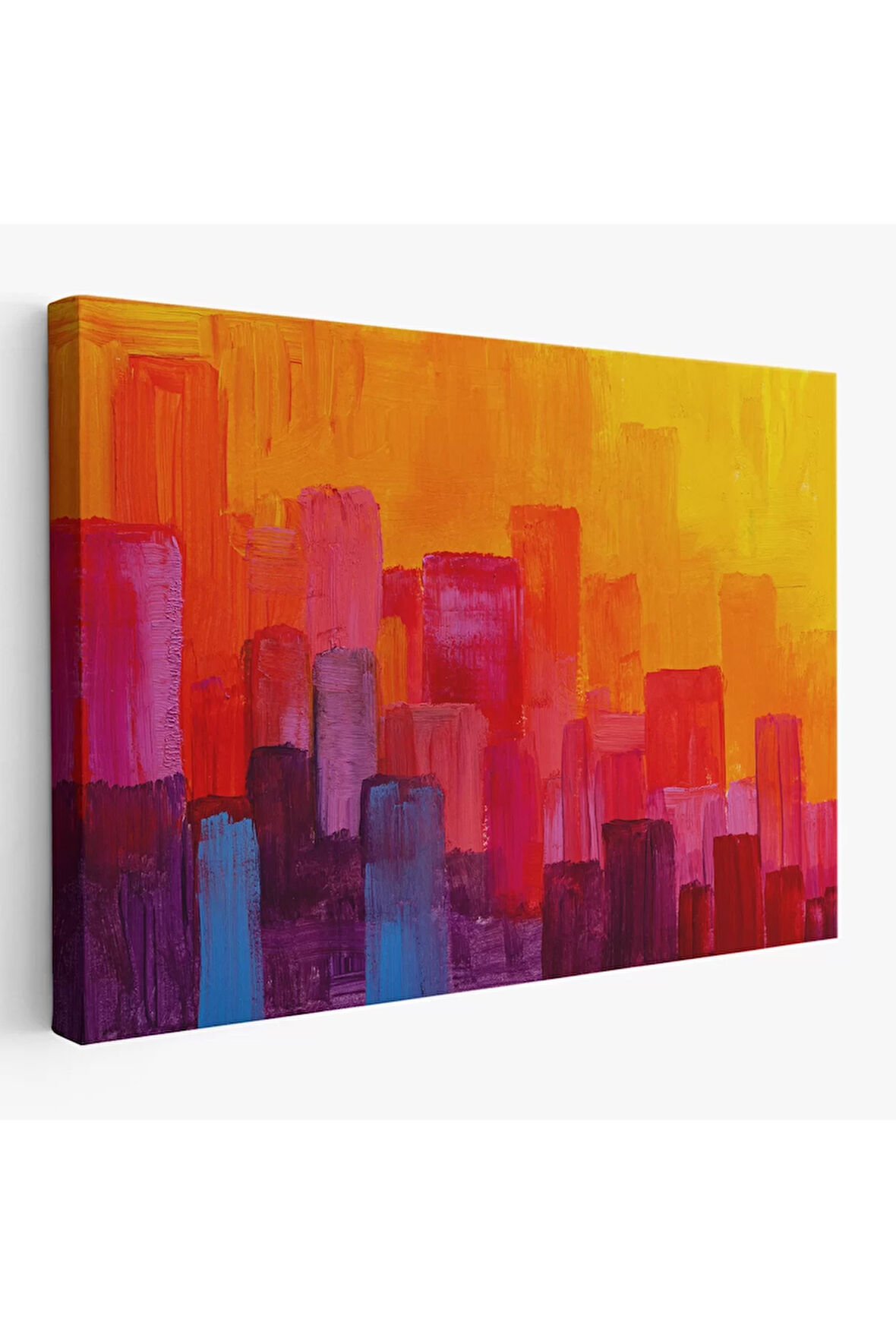 Renkli Şehir Silüeti Duvar Tablosu-1223