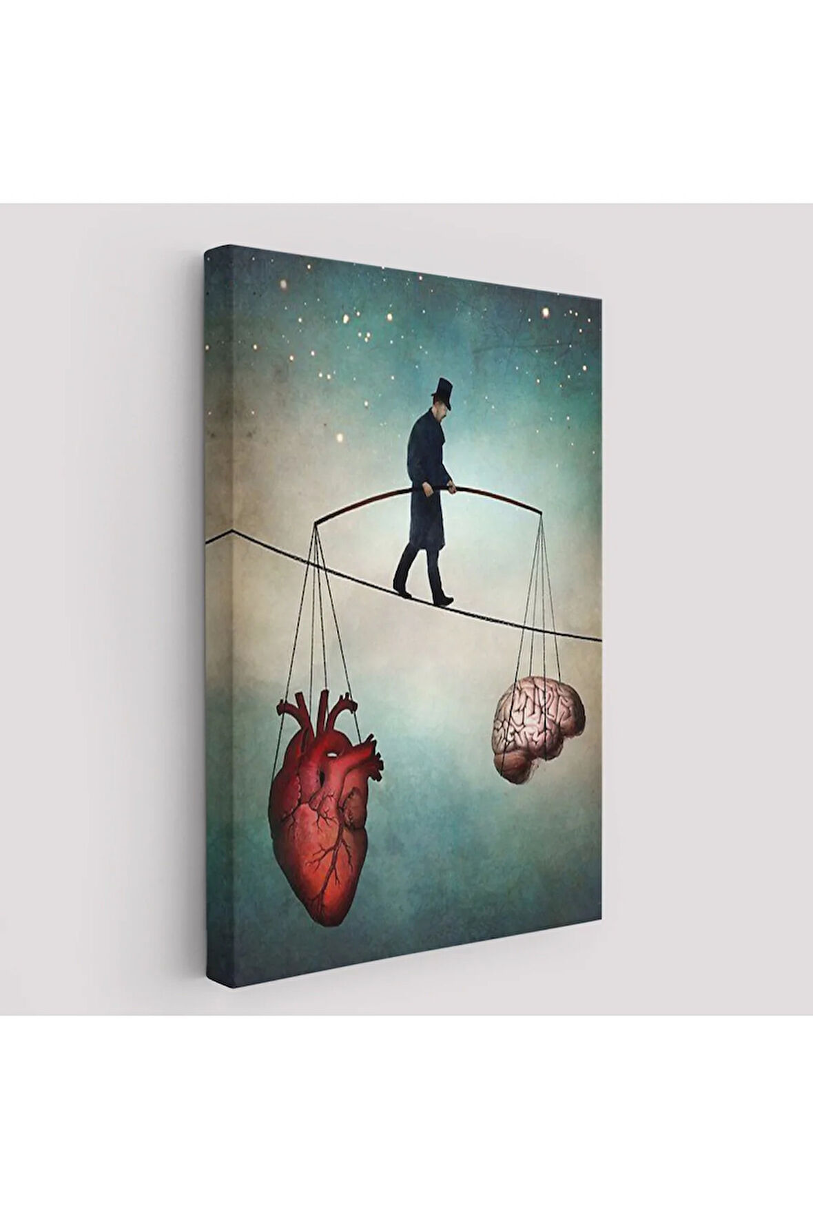 Akıl Ve Kalp Arasındaki Balans Duvar Tablosu-6363