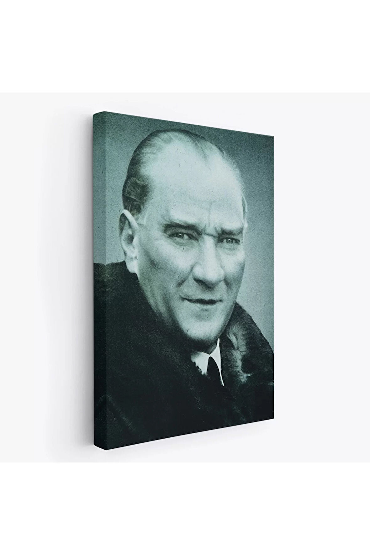 Atatürk Portre Tablosu Mustafa Kemal Atatürk Dikdörtgen Dekoratif Kanvas Tablo-cg-57