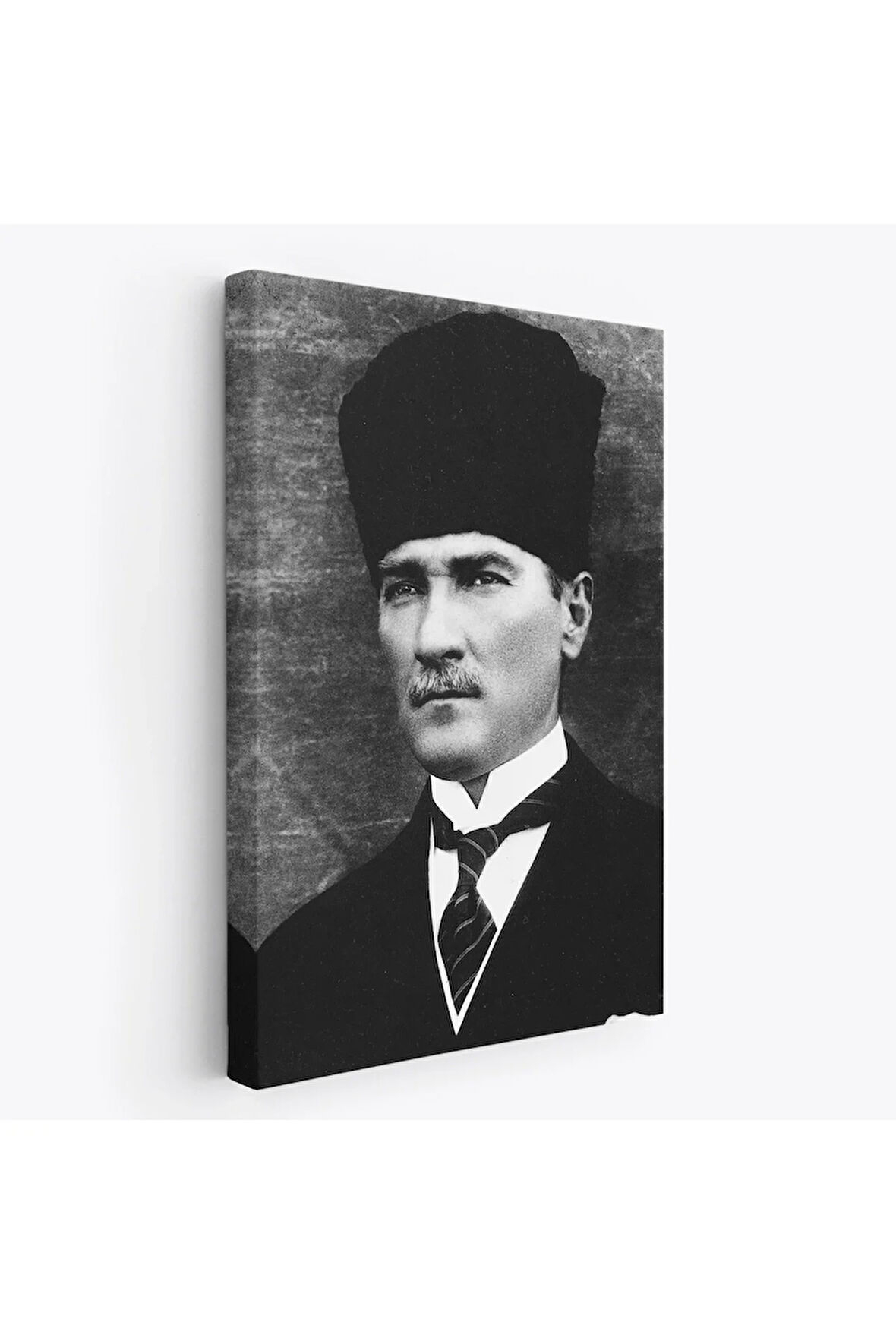 Atatürk Portre Tablosu Mustafa Kemal Atatürk Dikdörtgen Dekoratif Kanvas Tablo-cj-60