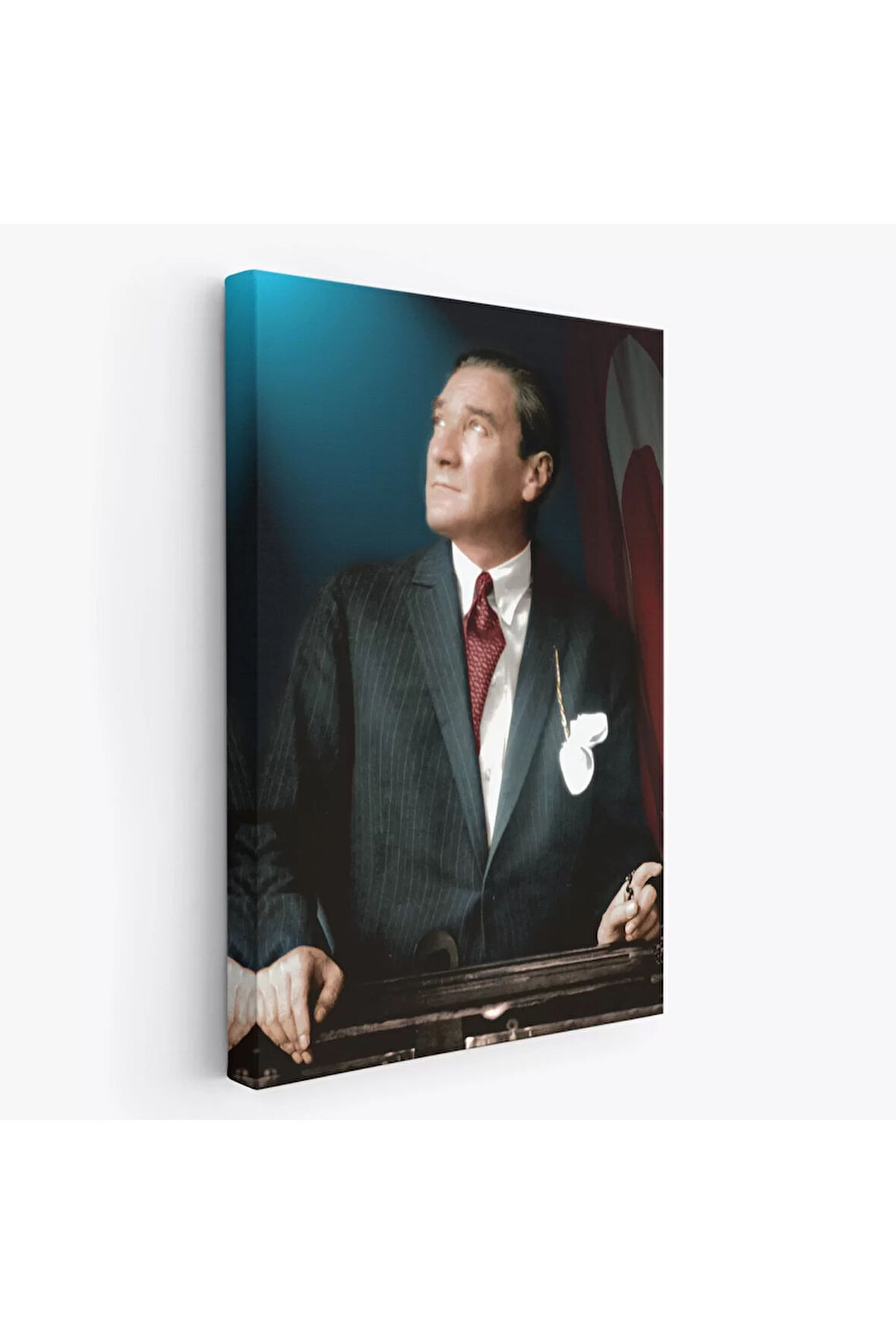 Atatürk Portre Tablosu Mustafa Kemal Atatürk Dikdörtgen Dekoratif Kanvas Tablo-co-64