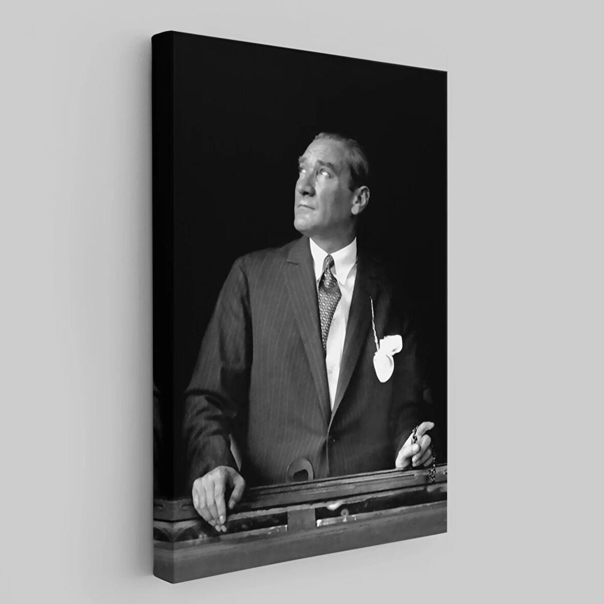 Atatürk Portre Tablosu Mustafa Kemal Atatürk Dikdörtgen Dekoratif Kanvas Tablo-dı-86