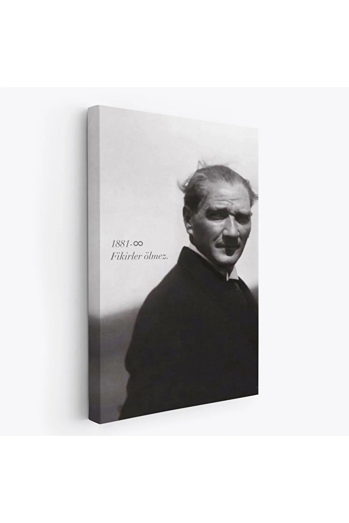 Atatürk Portre Tablosu Mustafa Kemal Atatürk Dikdörtgen Dekoratif Kanvas Tablo-fd-128