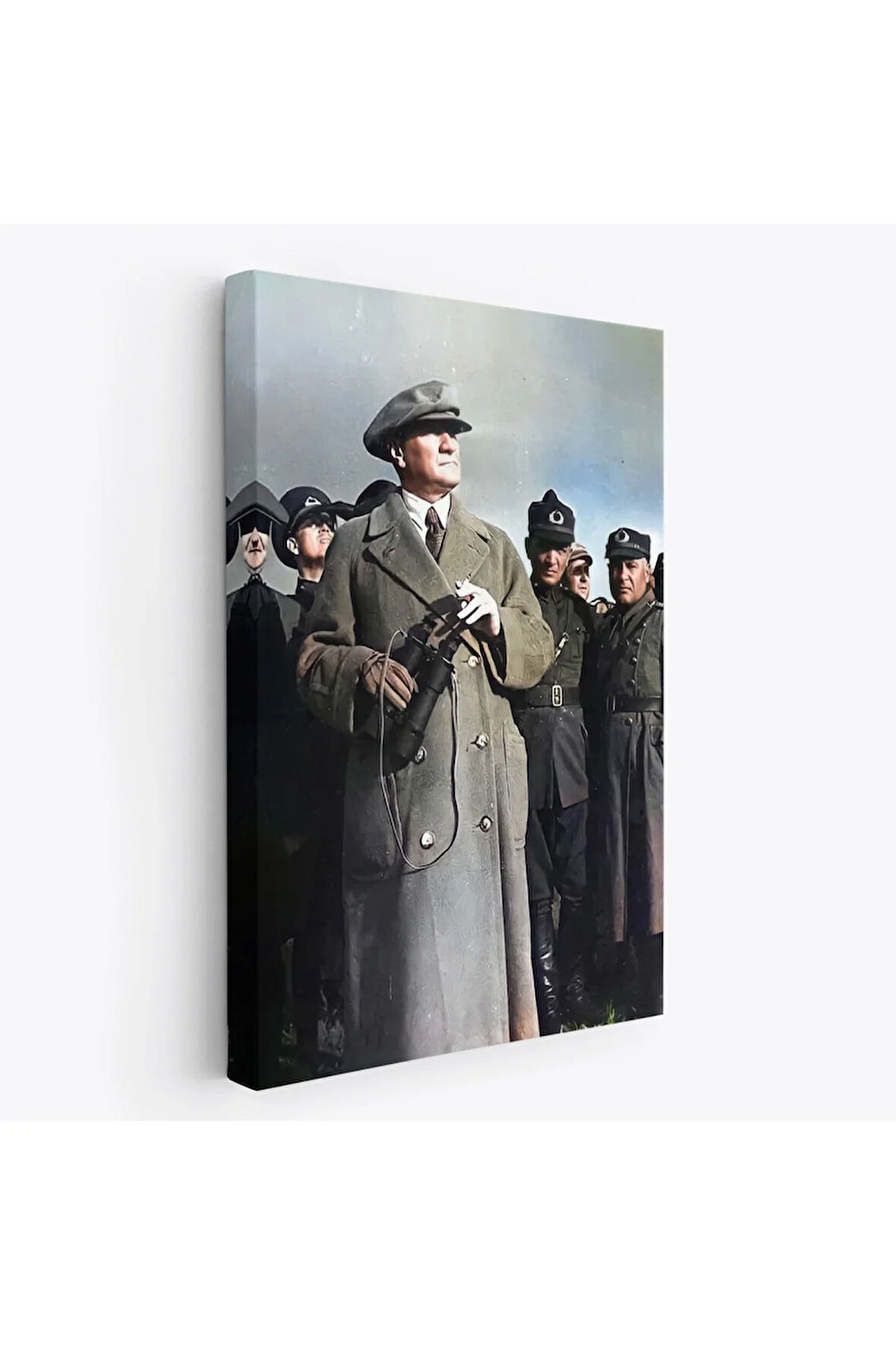 Atatürk Portre Tablosu Mustafa Kemal Atatürk Dikdörtgen Dekoratif Kanvas Tablo-fg-131