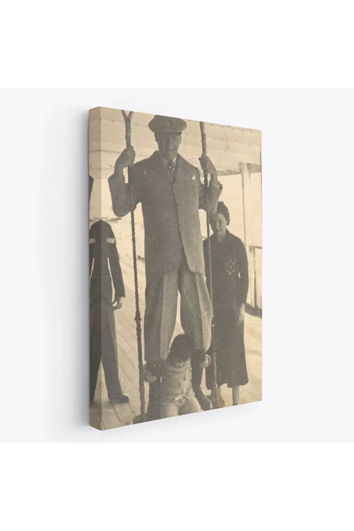 Atatürk Portre Tablosu Mustafa Kemal Atatürk Dikdörtgen Dekoratif Kanvas Tablo-fo-138