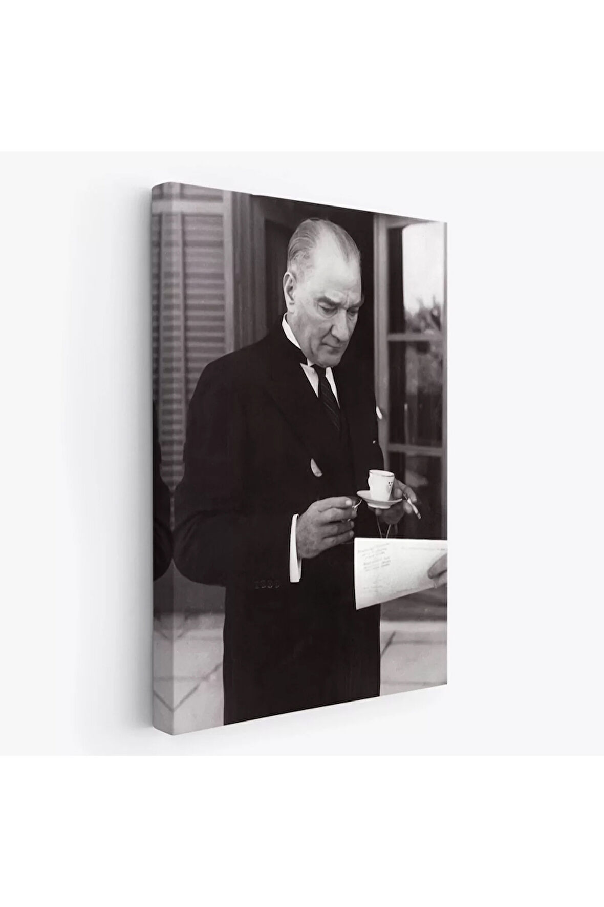 Atatürk Portre Tablosu Mustafa Kemal Atatürk Dikdörtgen Dekoratif Kanvas Tablo-fr-141