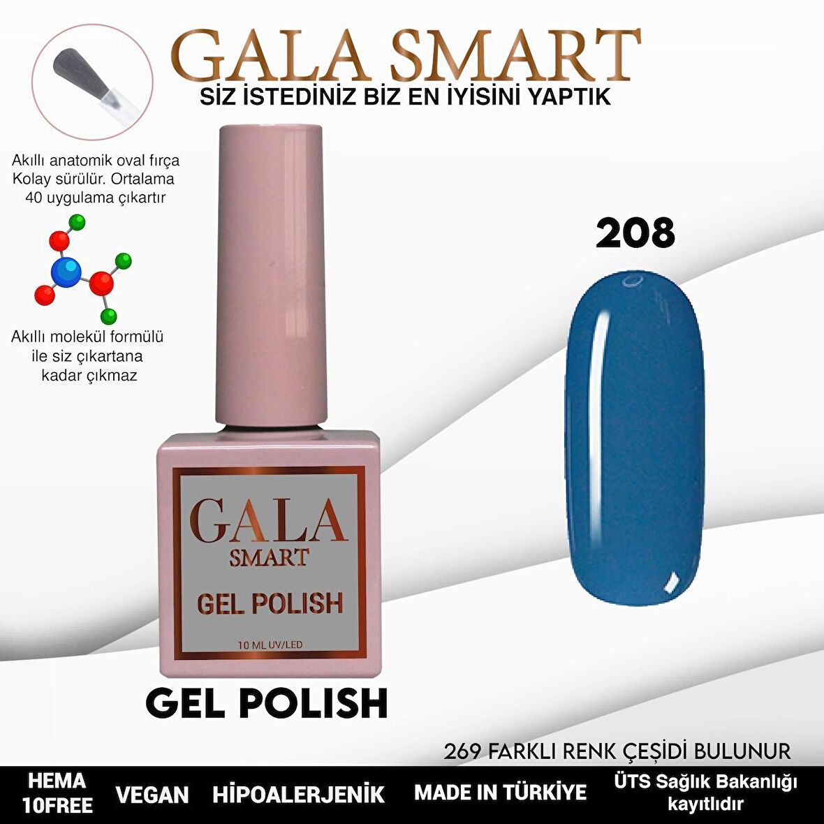 GALA SMART KLASİK SERİ KALICI OJE 208