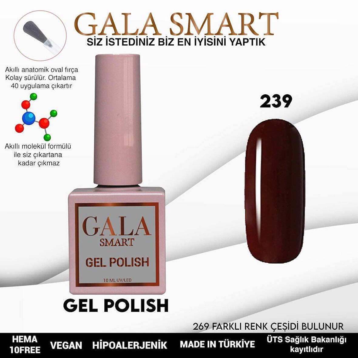 GALA SMART KLASİK SERİ KALICI OJE 239