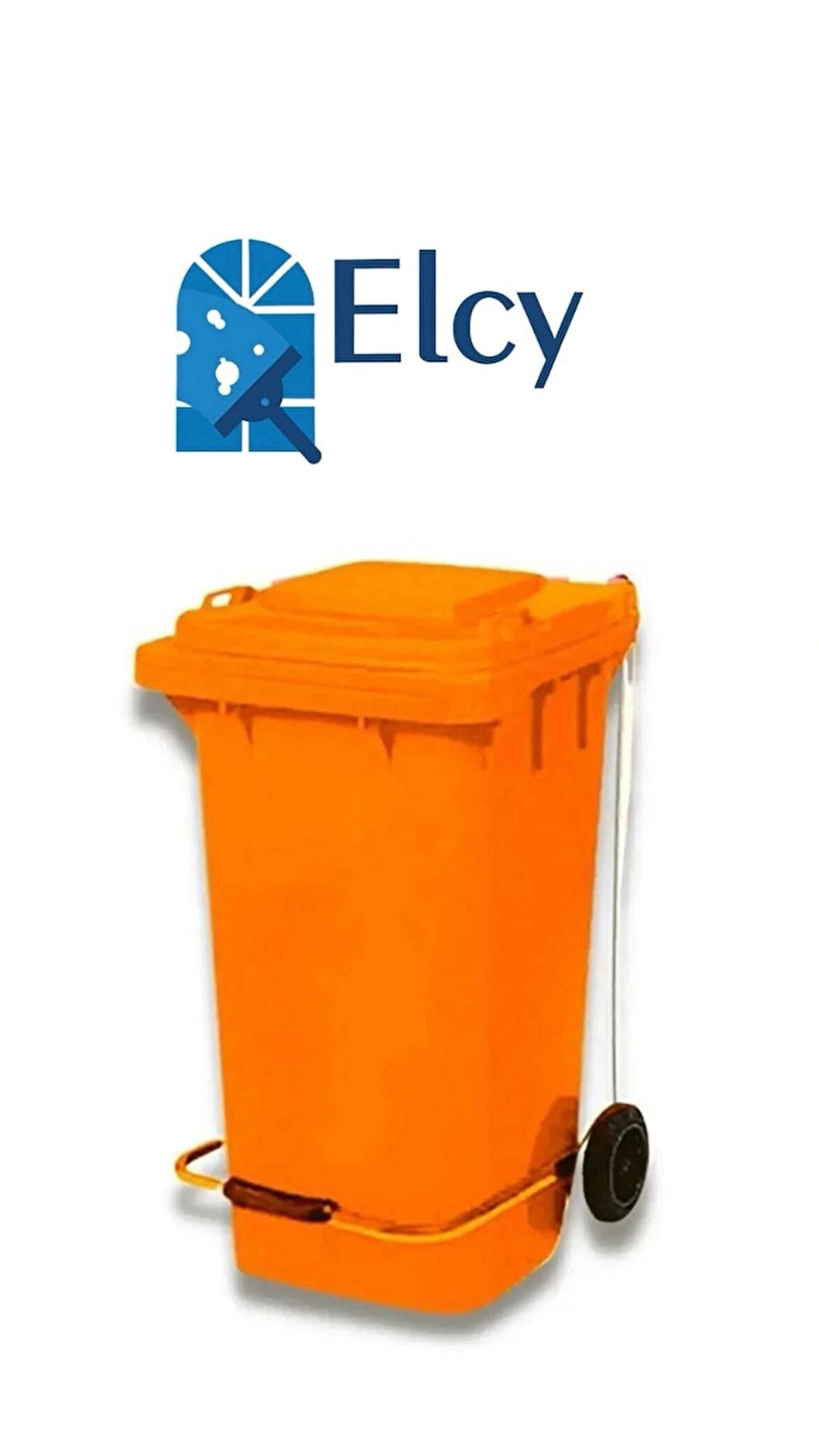 ELCY 120 LT Turuncu Çöp Konteyneri Isıya Karşı Dayanıklı