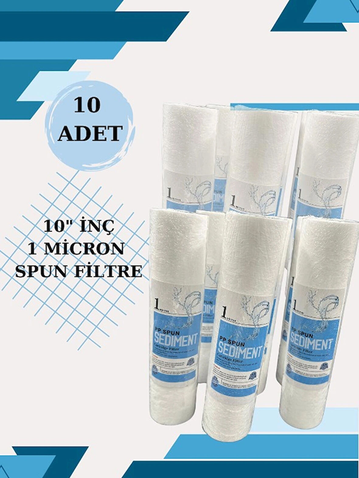 10" İNÇ 1 MİCRON SPUN  FİLTRE 10 ADET