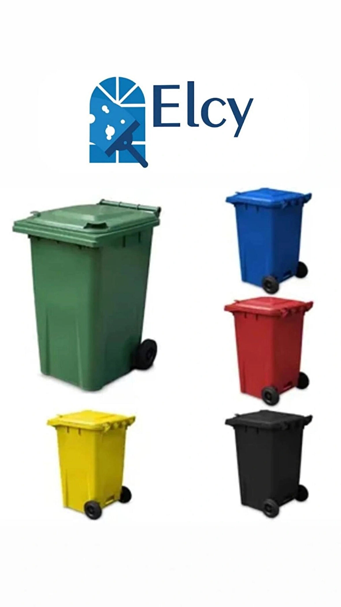 ELCY 240 LT Tüm Renkler Çöp Konteyneri Isıya Karşı Dayanıklı