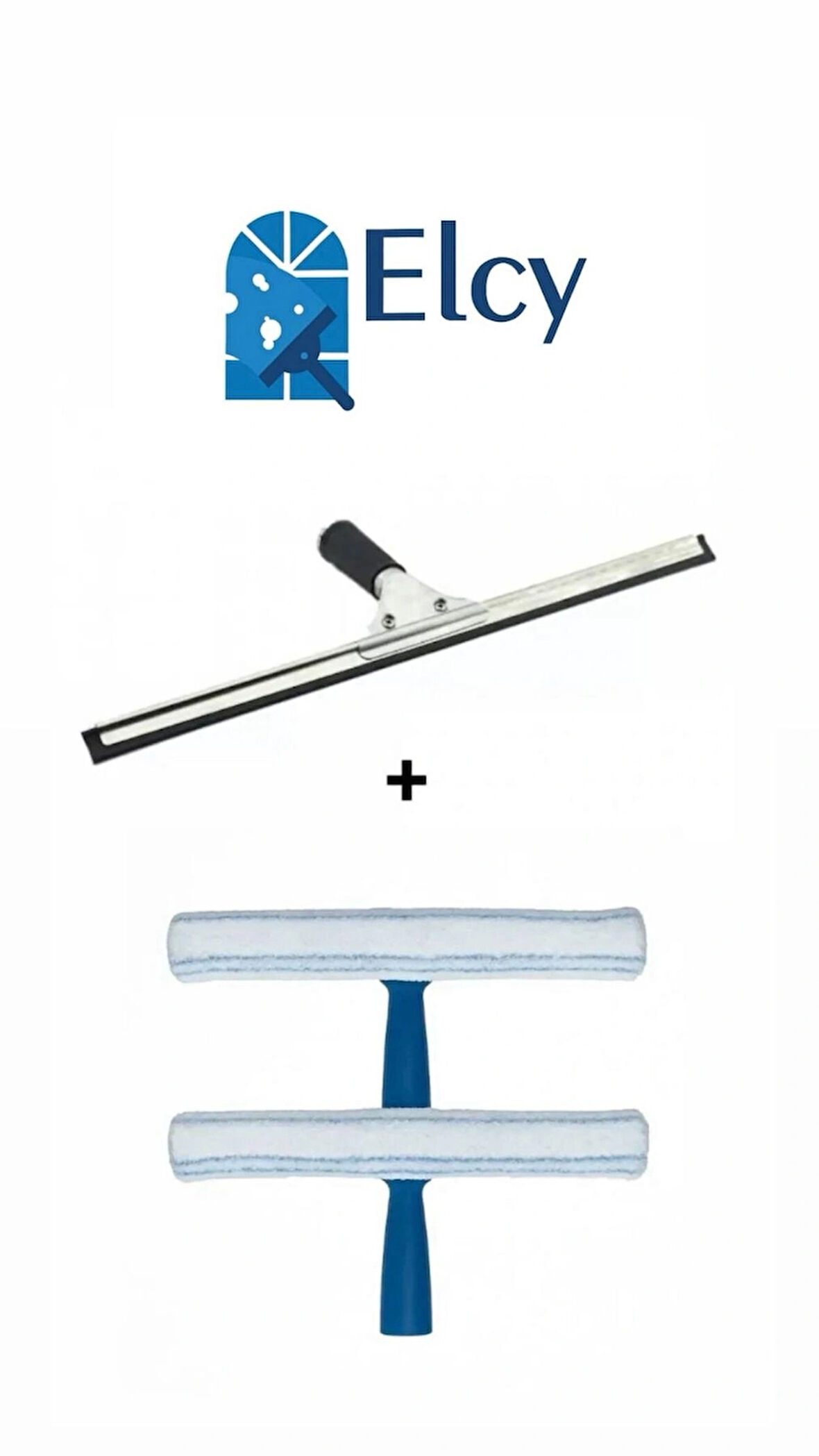 ELCY 45 Cm Cam Silme Aparatı Metal Çekçek Ve 2 Adet 45 Cm Cam Peluş