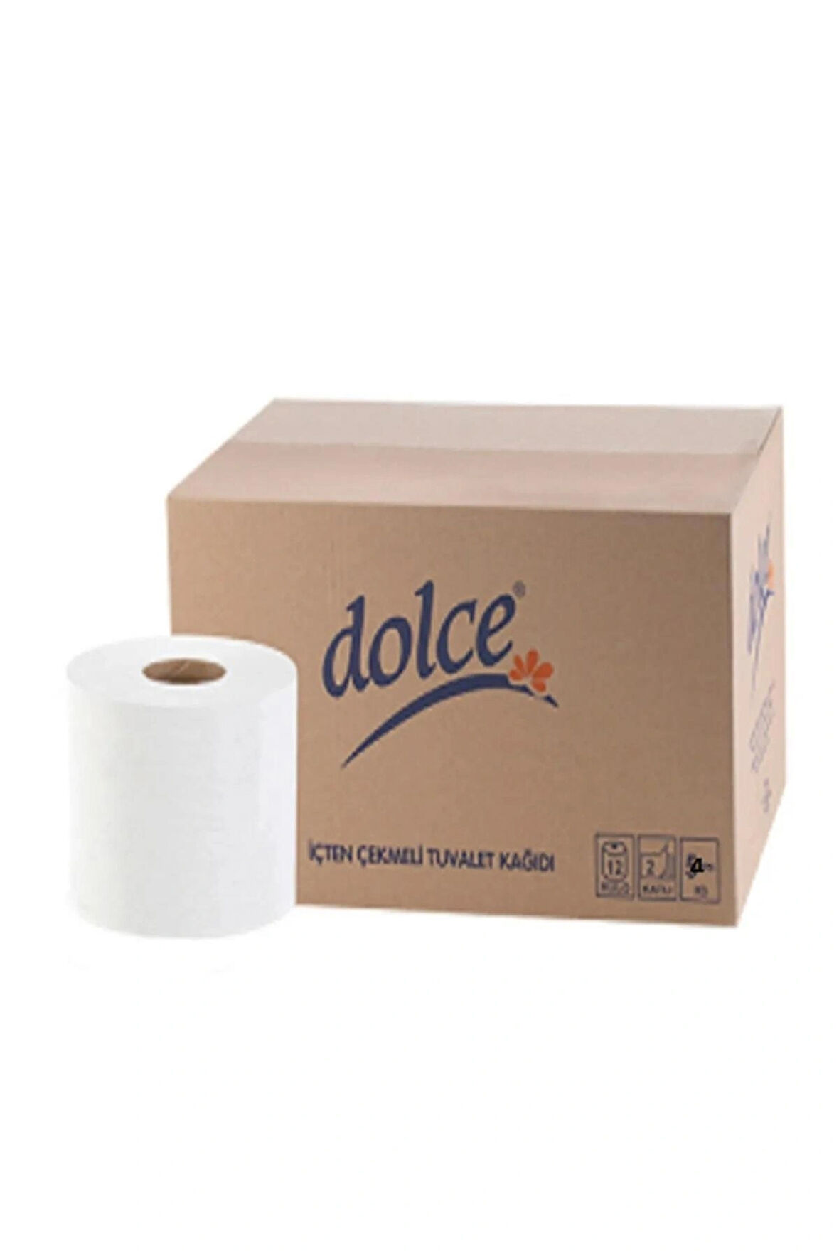 Dolce Mini İçten Çekme Tuvalet Kağıdı Çift Katlı 4 Kg. 12 Rulo