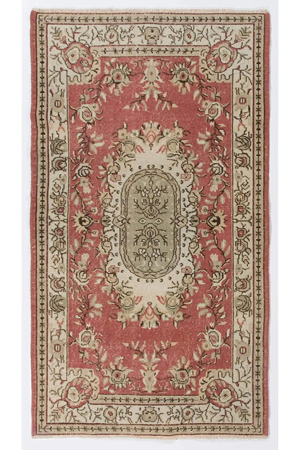 118x210 cm Eski Anadolu Köy Halısı, Geleneksel Yün Halı