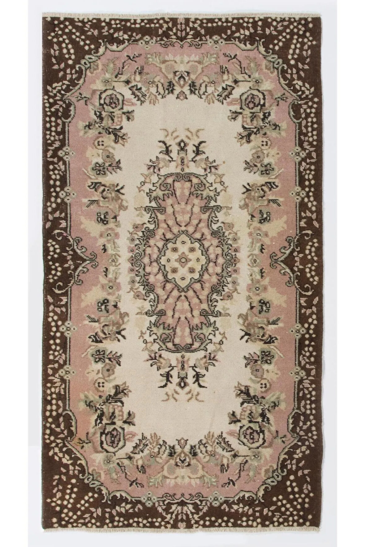 117x215 cm El Dokuma Eski Türk Halısı, Ev ve Ofis Dekoru için İdealdir