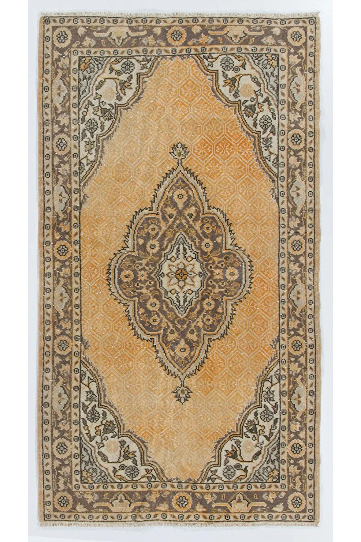 122x220 cm Eski Anadolu Uşak Halısı. El Düğümlü Halı, Zemin Kaplaması