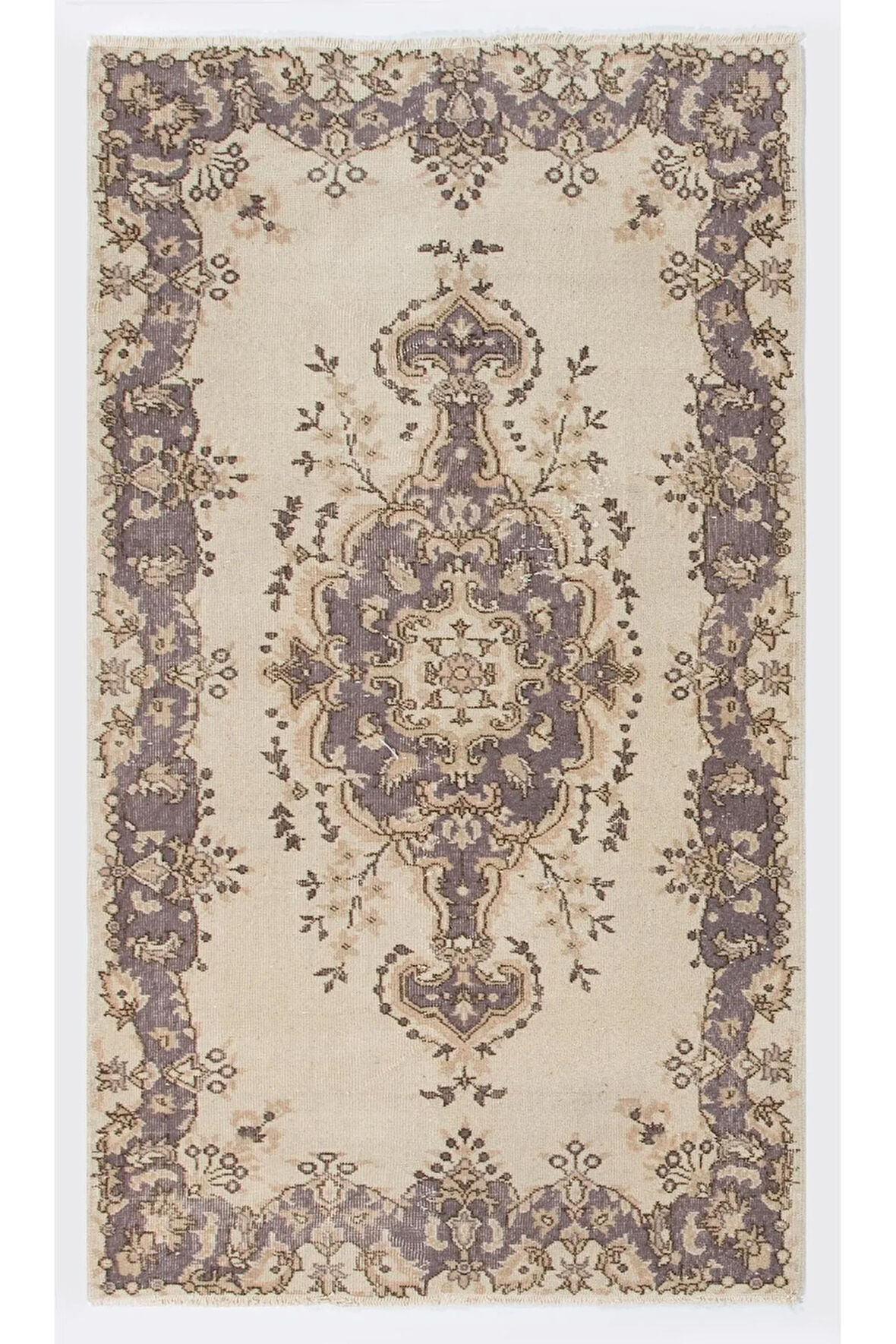 119x210 cm Eski Madalyon Tasarımlı El Yapımı Türk Halısı