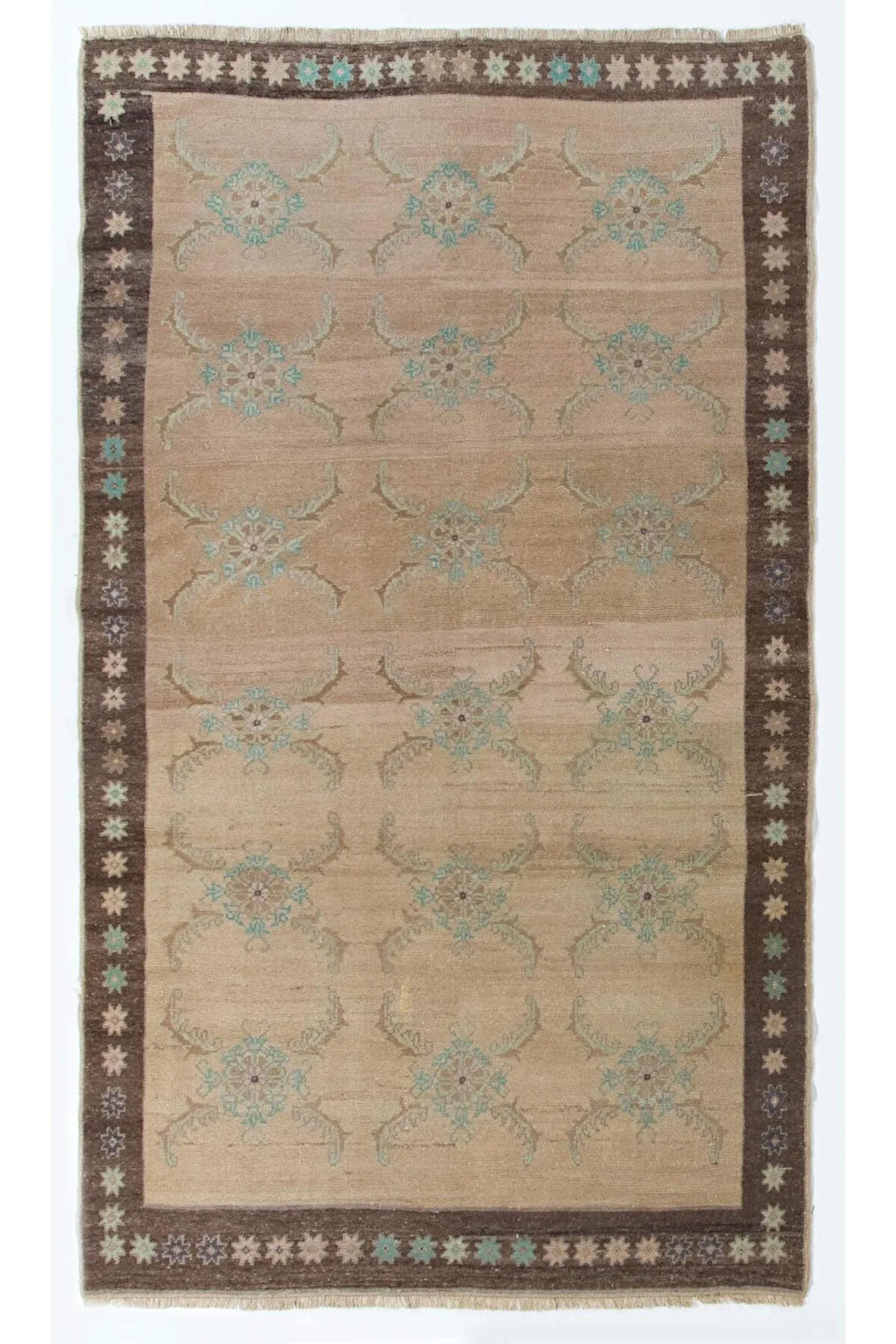 133x231 cm Karapınar / Türkiye'den Eşsiz Eski El Dokuma Yün Halı