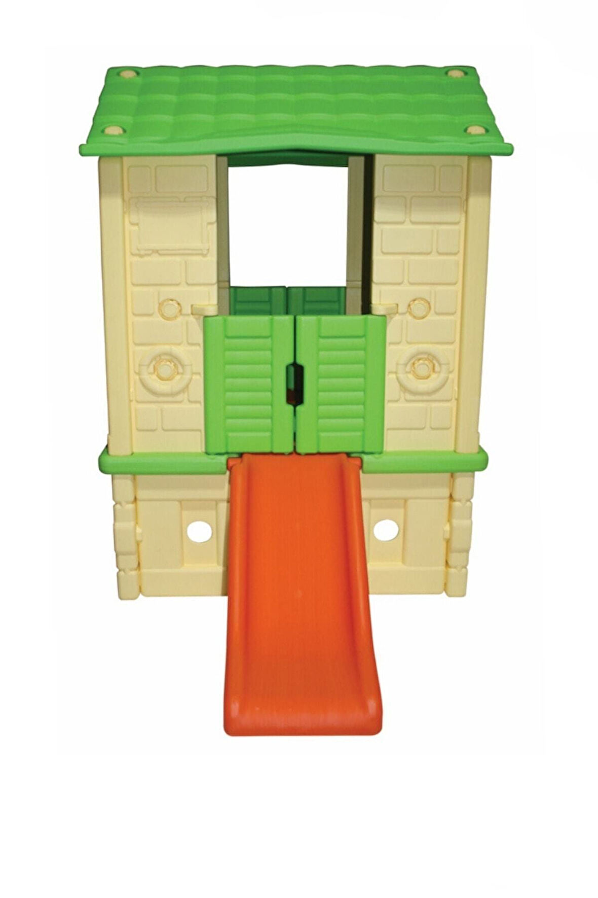 King Kids King Ev Iki Kapılı Kaydıraklı Krem/yeşil