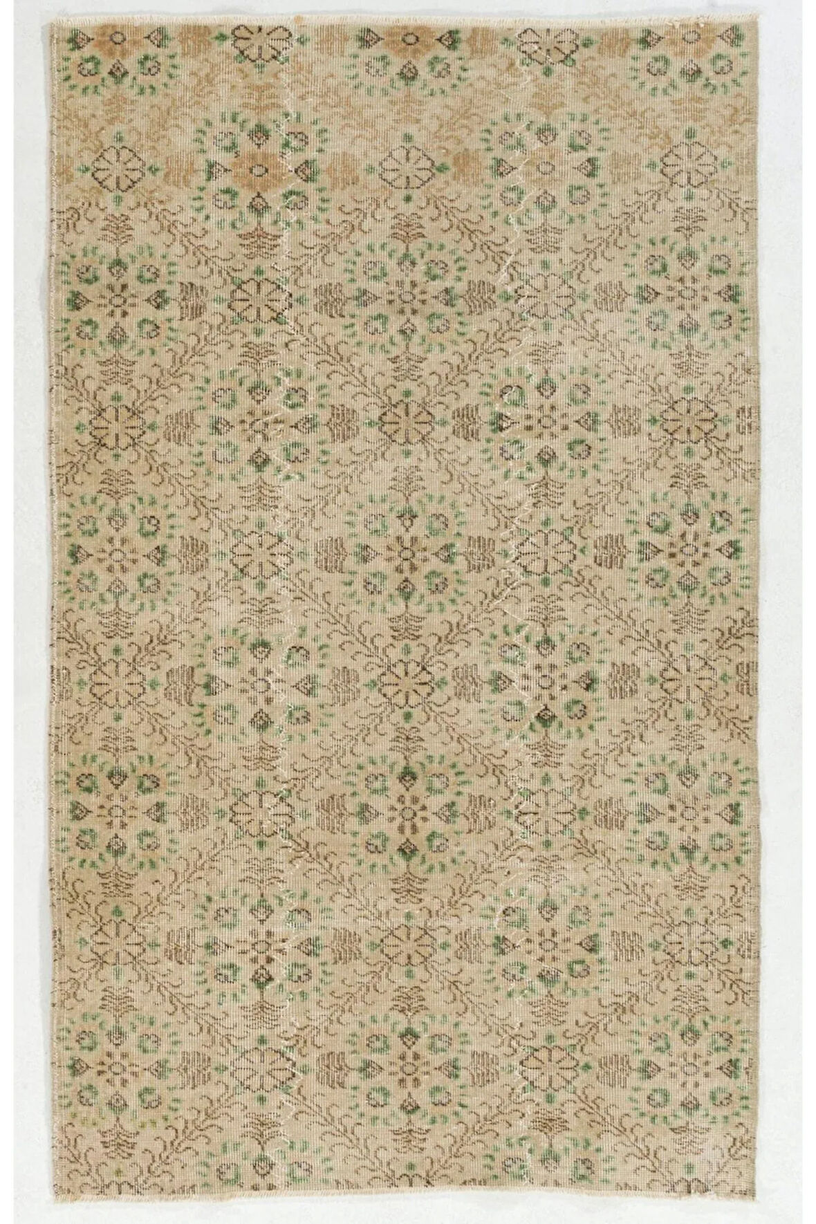 120x200 cm Otantik El-Düğümlü Eski Uşak Halı, Yemek Odası Halısı, El Yapımı Halı
