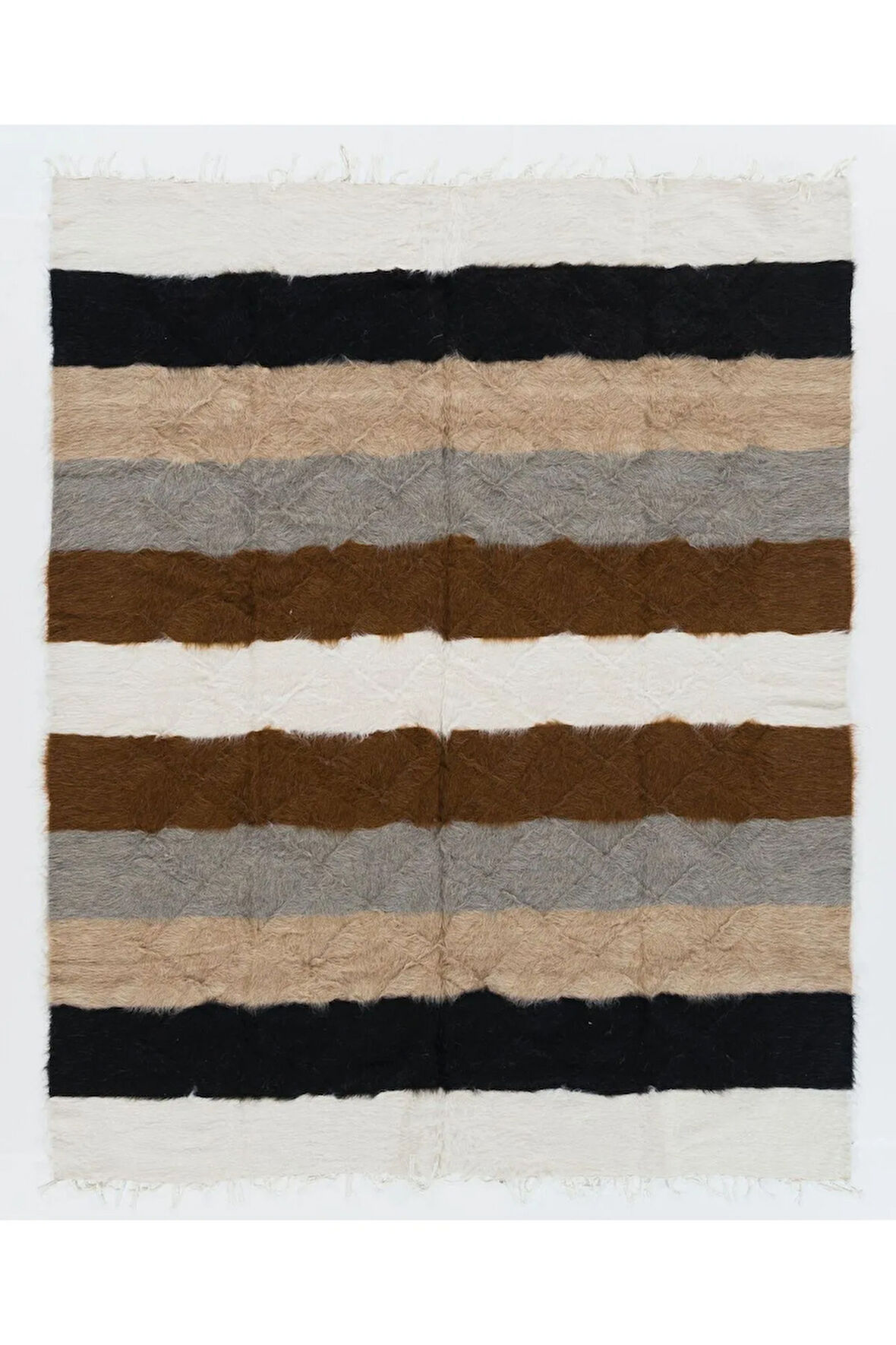 180x223 cm Yumuşak Tiftikli Kilim, Battaniye, Eski Yatak Örtüsü, El Yapımı Kanepe Örtüsü