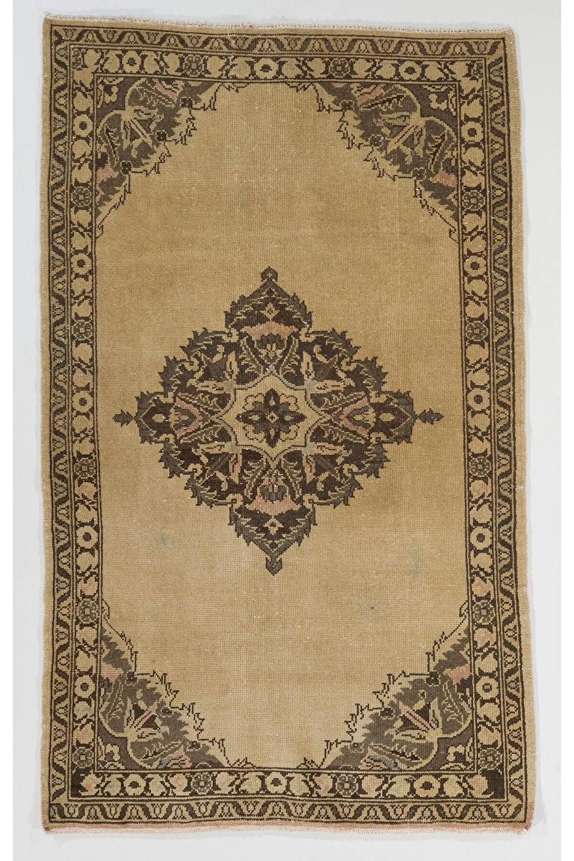 110x185 cm El Yapımı Eski Türk Köy Halısı