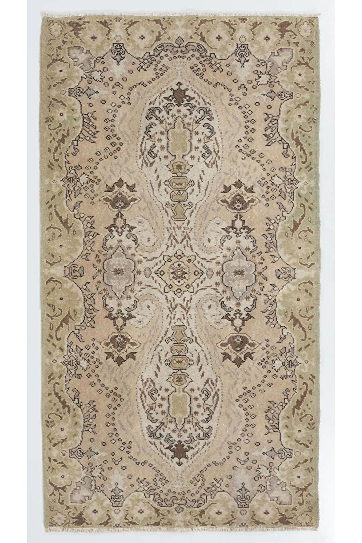 119x219 cm Eski El Yapımı Halısı, Türkiye'de Dokutulmuş Yatak Odası Halısı