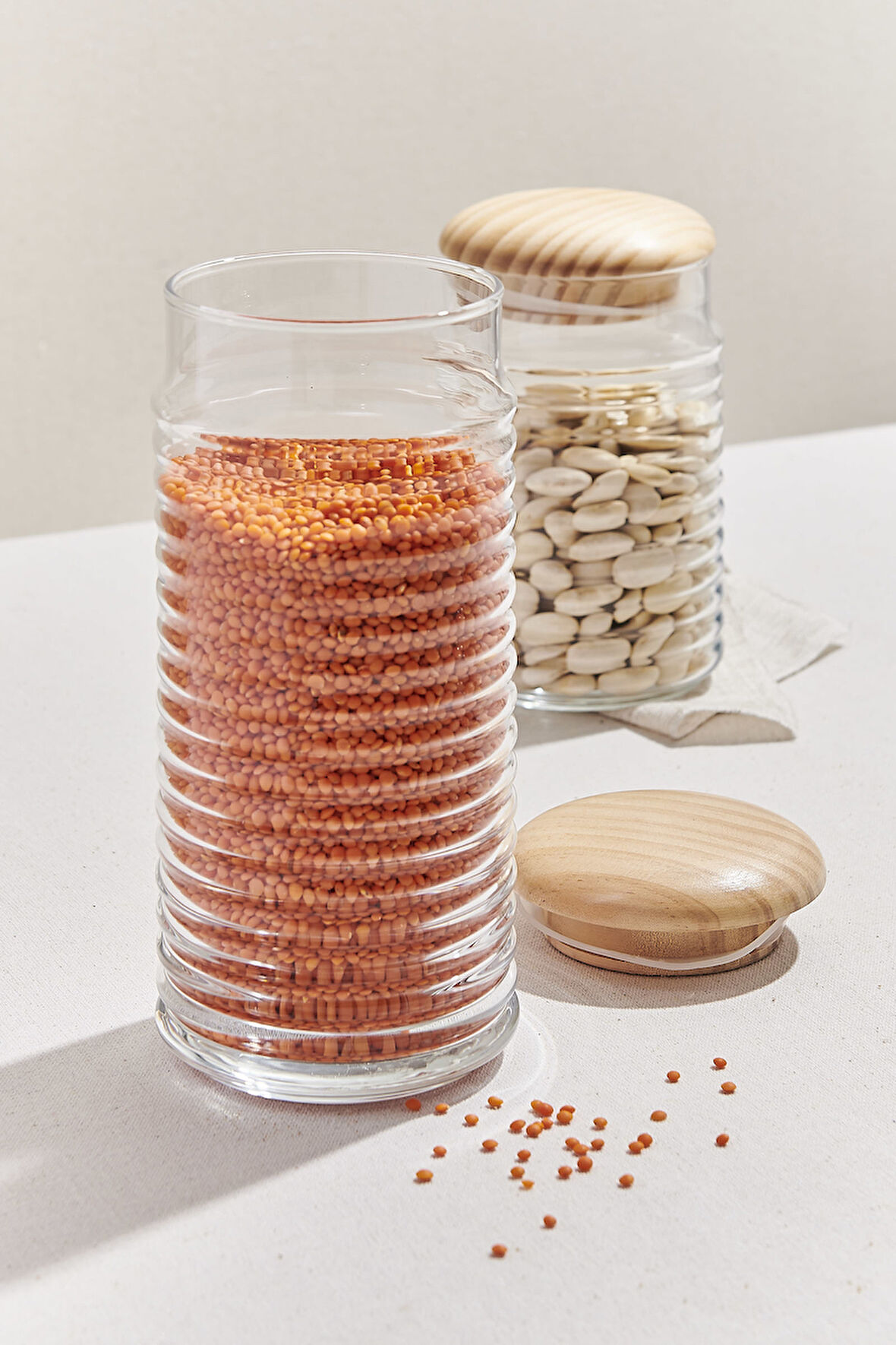 Ahşap Kapaklı Kavanoz 22 cm