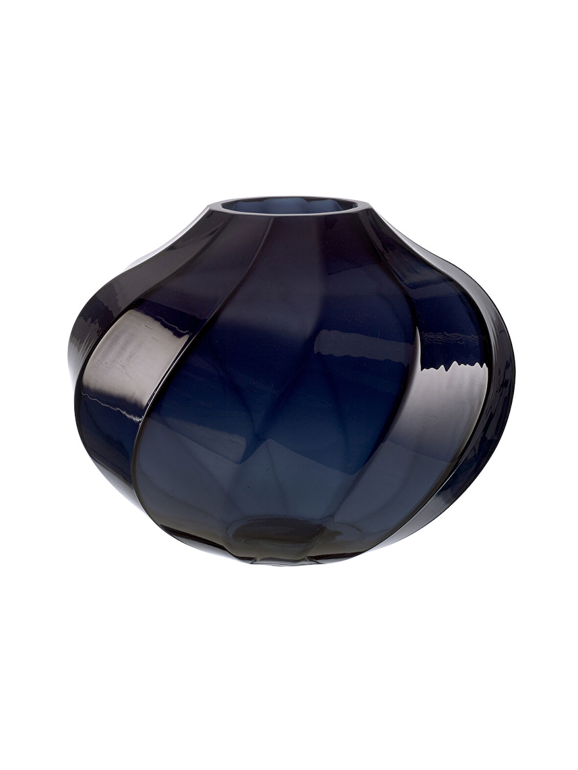 Burgulu Vazo 24 cm Lacivert