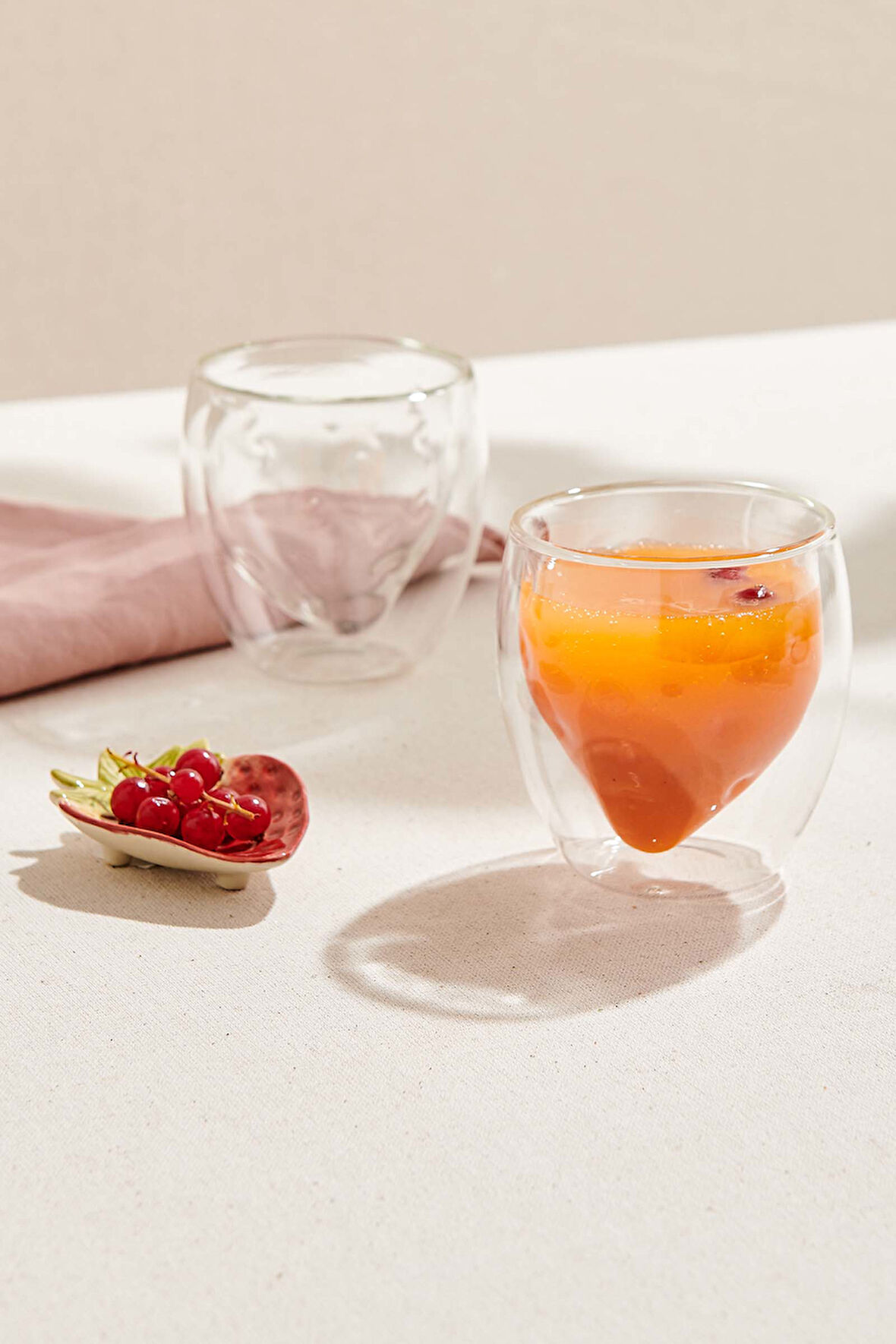 İçli Dışlı Çilek Kokteyl Bardağı