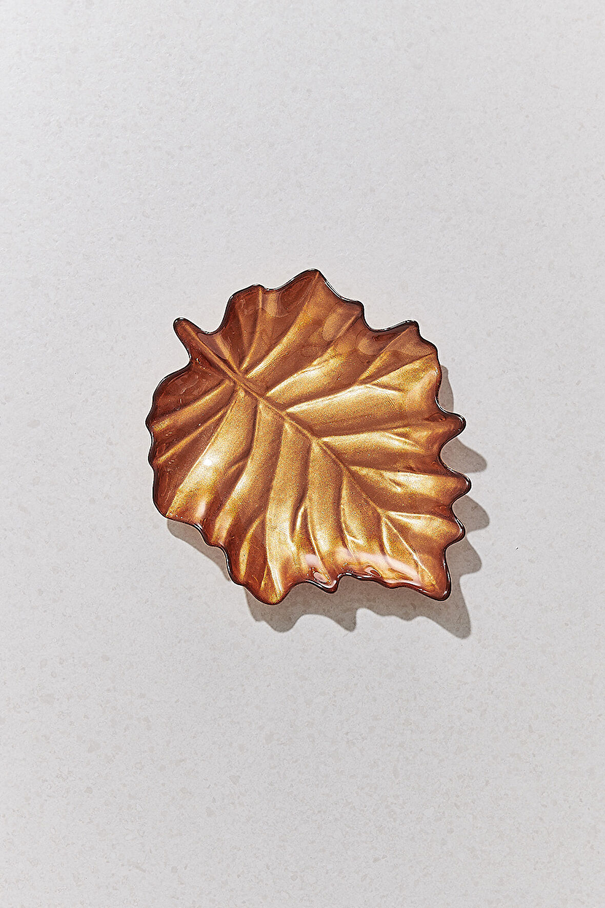 Yaprak Tabak Sarı 24 cm 